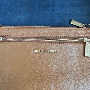 Michael Kors Tan Leather Wristlet